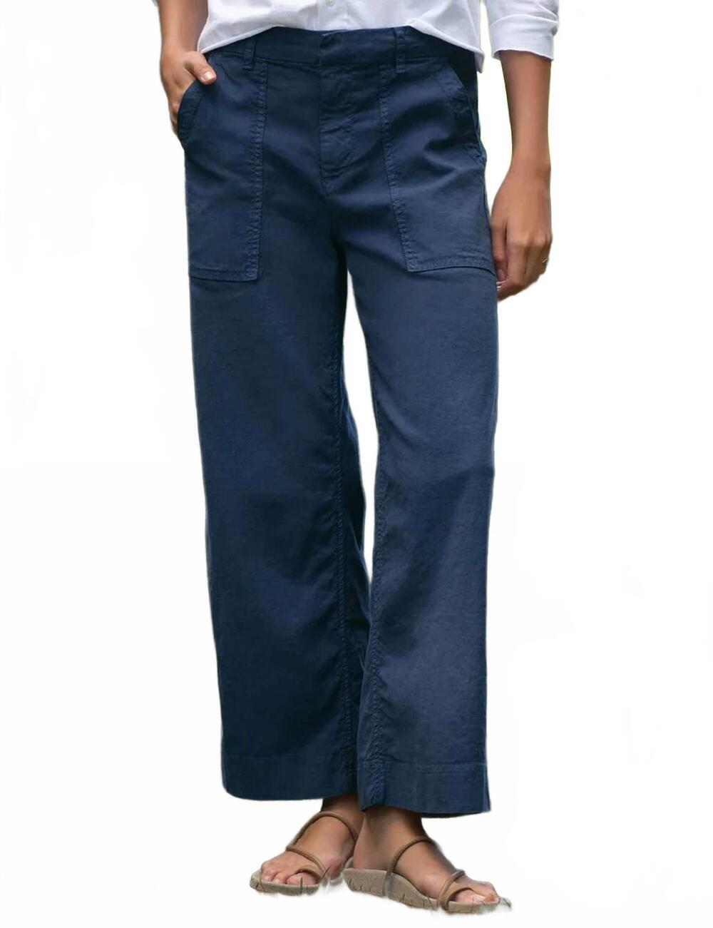 NEW FRANK & EILEEN women's wexford utility trouser in summer navy